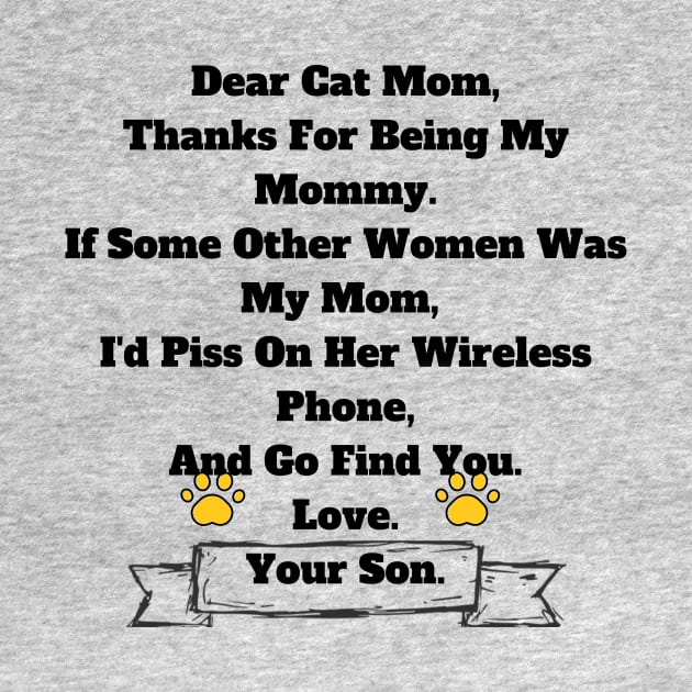 Cat Mom Gift From Son T-shirt, Hoodie, Mug, Phone Case by Giftadism
